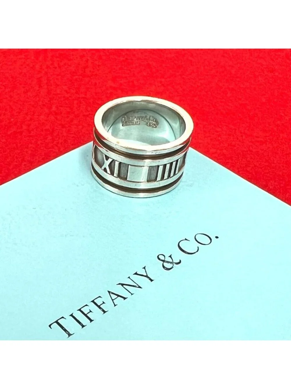 Tiffany & Co Vintage Atlas Wide Ring 925 Sterling Silver